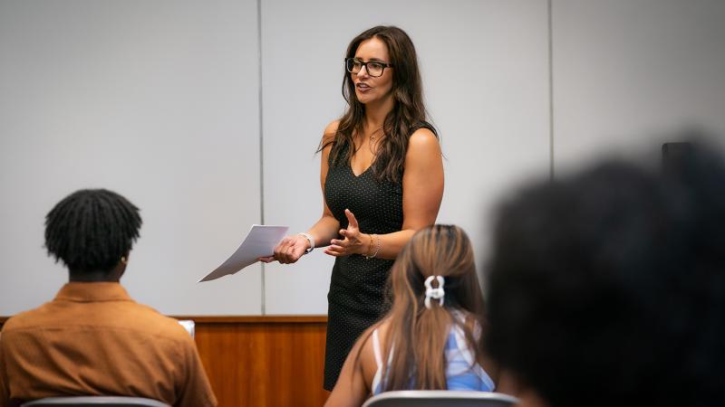 Prof. Sara Sadhani in class